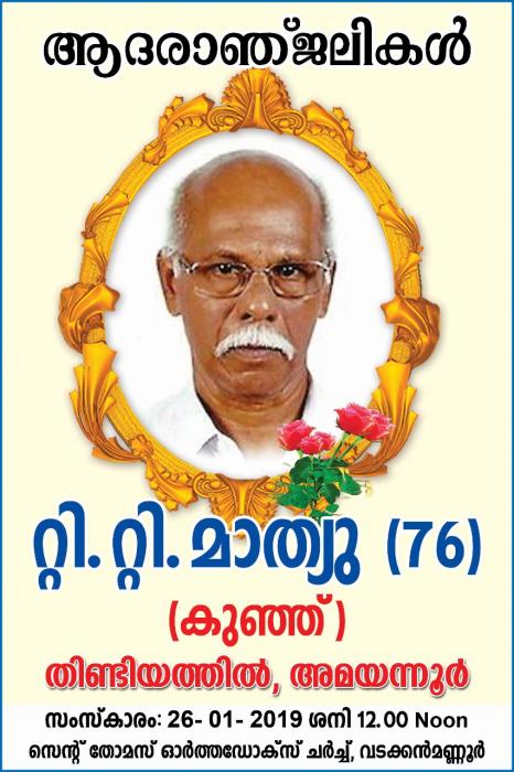 Mr. T.T. Mathew (76 Yrs)
